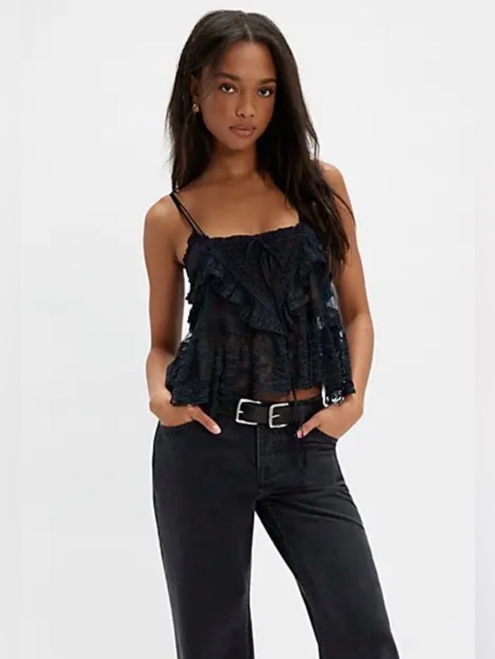 FREE PEOPLE SOFIA MESH TOP XL NWT
